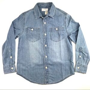 J Crew Crewcuts Button Front Denim Shirt